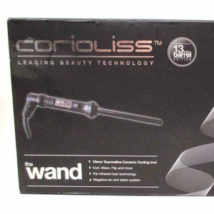 Corioliss  "The Wand" 13 mm Barrel Black Tourmaline Ceramic Curling Iron / Wand